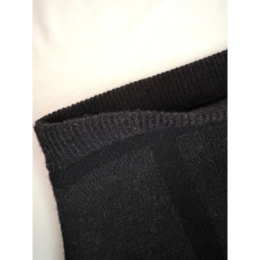 Eileen Fisher Felted Merino Wool Plaid Skirt XS‎ Black Gray Elastic Waist 19.5"L - Picture 7 of 11